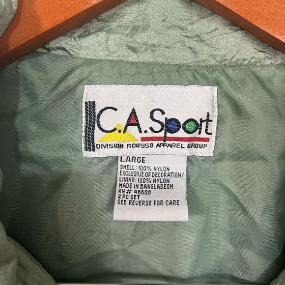 CA Sport Vintage Track suit Womens size Small Large Nylon Windbreaker suit - Picture 5 of 16